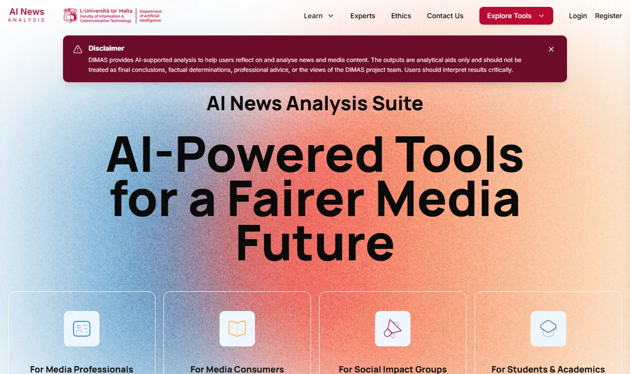 DIMAS · News Analysis preview